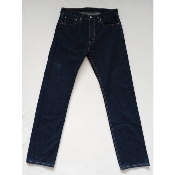 Levi's▪️33x34 Men's 505 Regular Fit Dark Wash Jeans - Picture 4 of 5